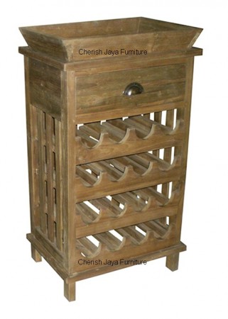 Code: SJCAB 010 Name: Small Wine Cabinet Size: H=67 x W=50 x D=35 cm Wood: Solid Teakwood